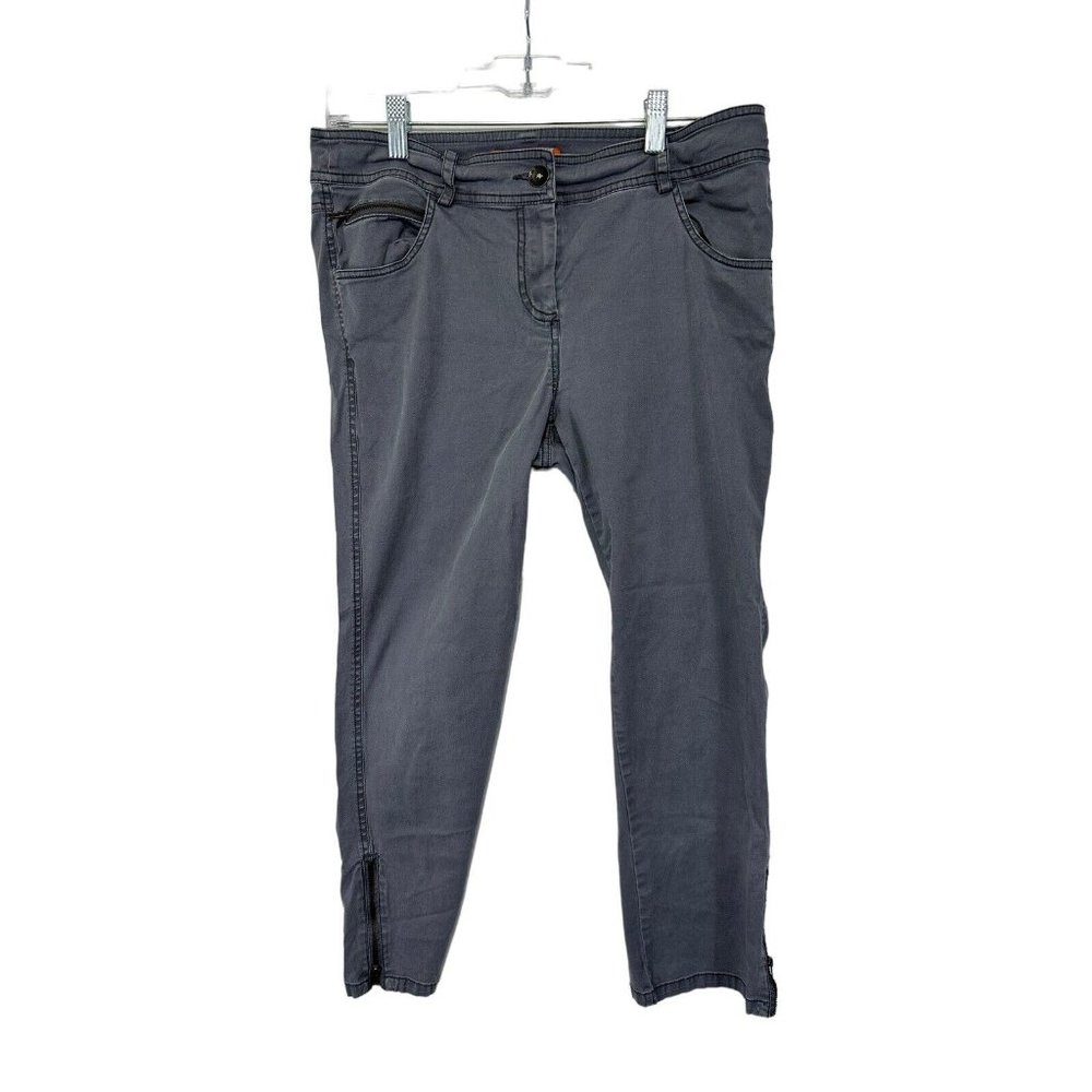 Workers for Freedom Women's Size 8 Gray Chino Pants Zippers‎